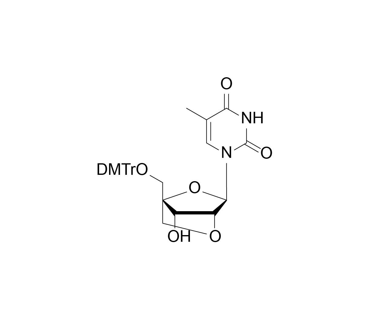 Structure of 5'-O-DMTr-5-methyl-LNA-uridine