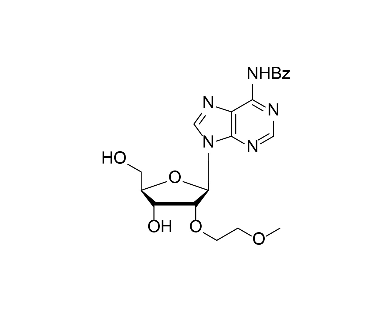 Structure of N6-benzoyl-2'-O-MOE adenosine