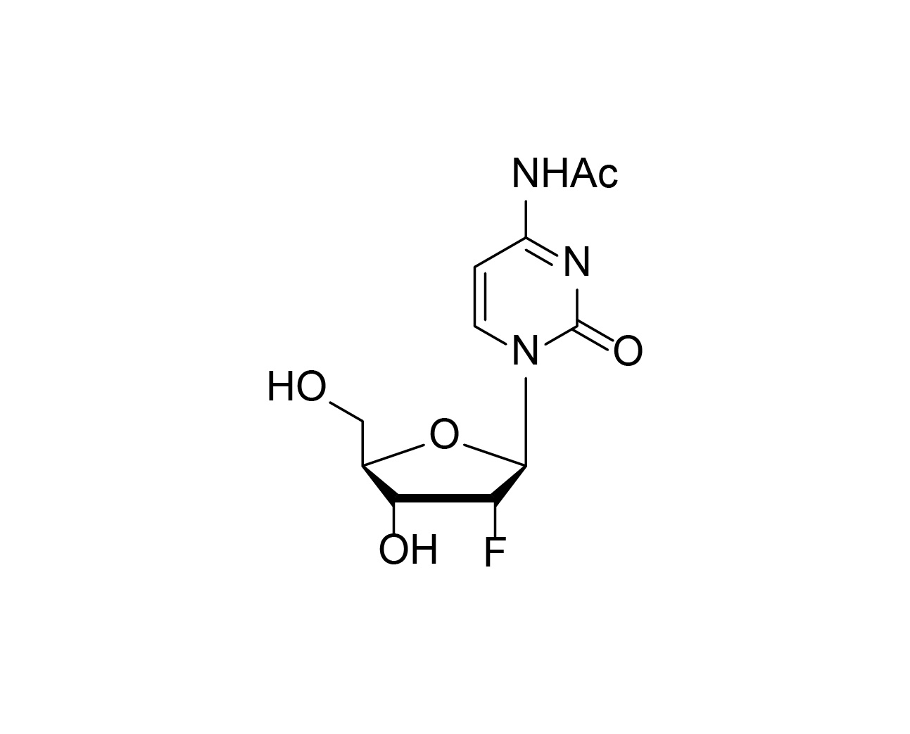 Structure of N4-acetyl-2'-fluoro-2'-deoxycytidine