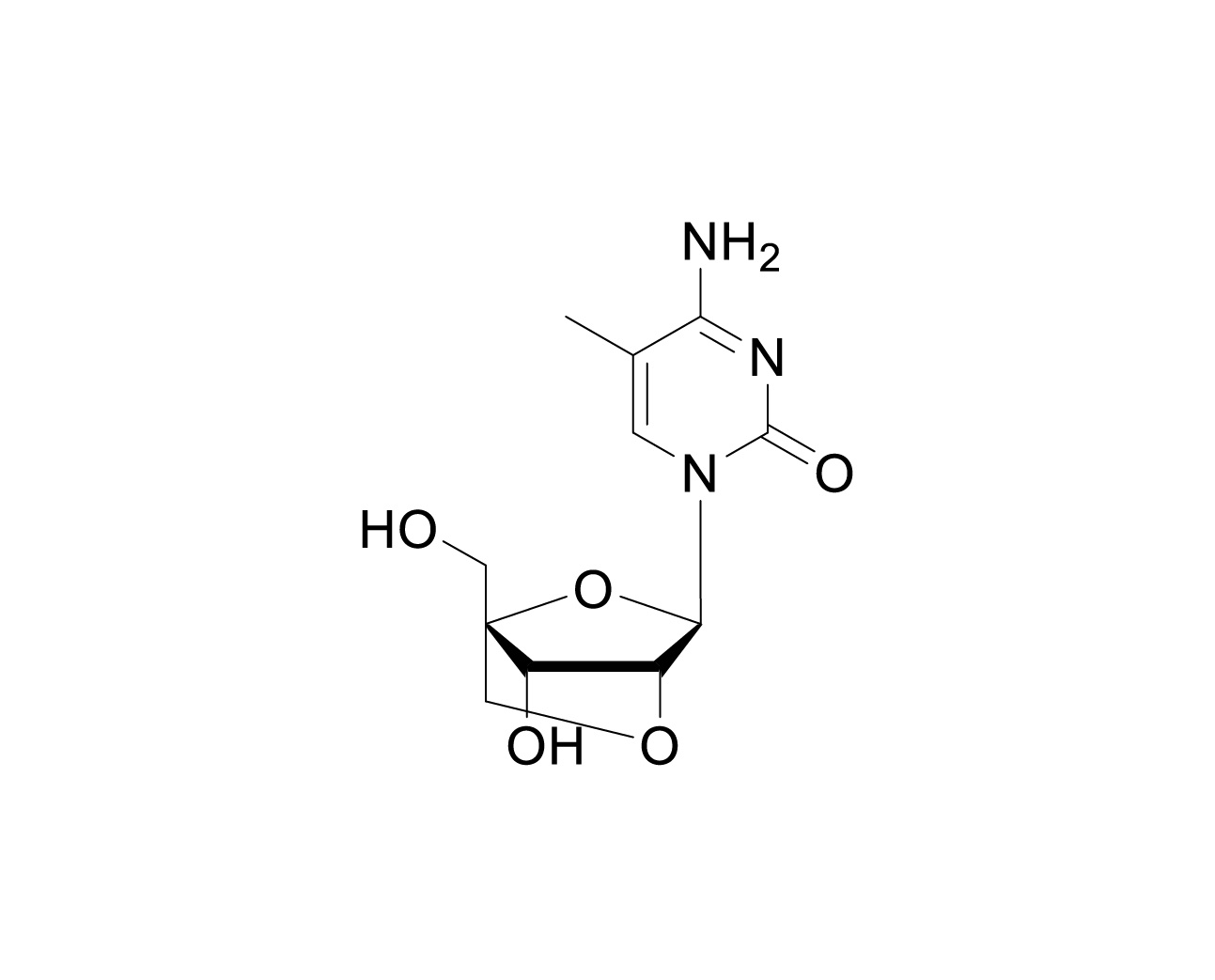 Structure of 5-methyl-2'-O,4'-C-methylenecytidine
